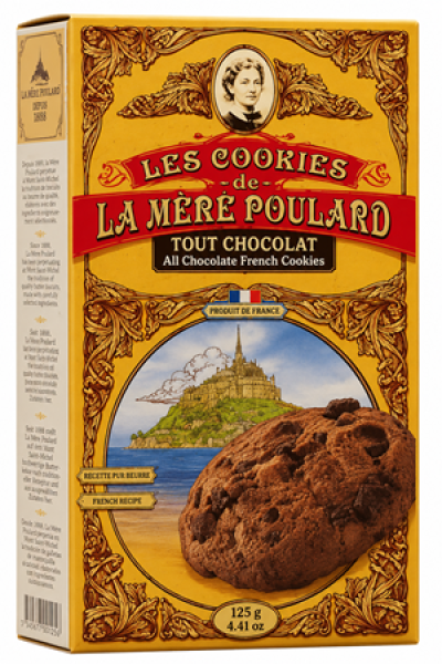 Großer fluffiger Cookie aus der Bretagne mit Schokolade
